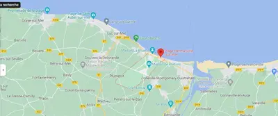 Plan de l'établissement maison 5 pers - 400 m de la plage - sword beach - 4 vélos