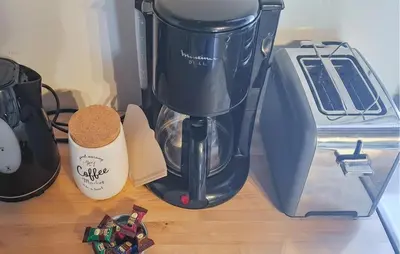 Cuisine ou kitchenette dans l'établissement Maison Campagne Normandie