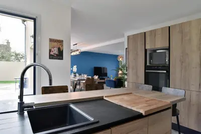 Cuisine ou kitchenette dans l'établissement Ker Ostrea - Moins dun km de la plage