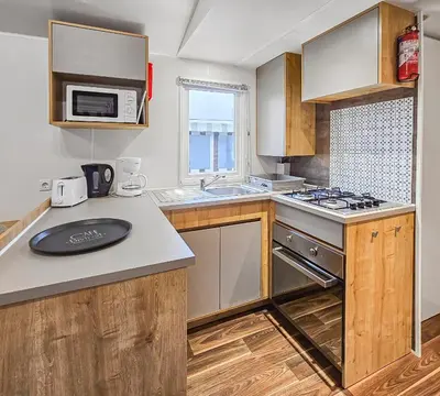 Cuisine ou kitchenette dans l'établissement Séjour convivial en pleine nature