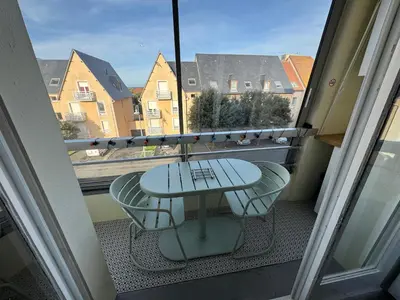 Balcon ou terrasse dans l'établissement La parenthèse bleue, loggia et parking