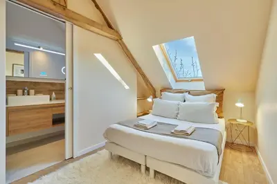 Un ou plusieurs lits dans un hébergement de l'établissement Le Cottage du Bessin - Proximité historique - Bayeux