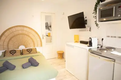 Cuisine ou kitchenette dans l'établissement Charmant Studio avec parking Résidence Zénith