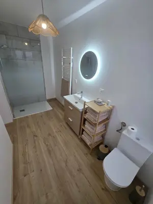 Salle de bains dans l'établissement Maison Marceau