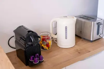 Plateau bouilloire dans l'établissement Triplex de charme en hypercentre de Caen