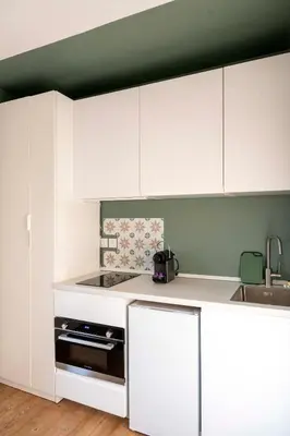 Cuisine ou kitchenette dans l'établissement Studio Campus 1 parking gratuit