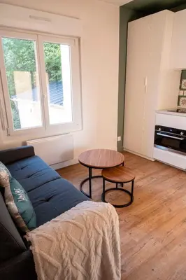 Cuisine ou kitchenette dans l'établissement Studio Campus 1 parking gratuit