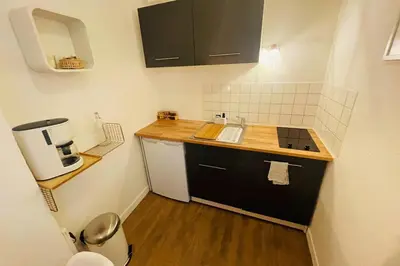 Cuisine ou kitchenette dans l'établissement Studio stationnement gratuit - accès indépendant