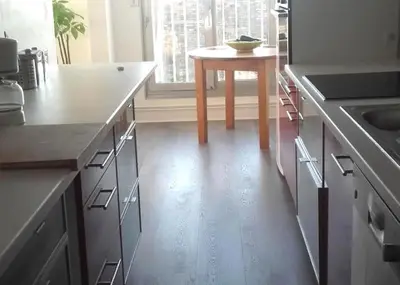 Cuisine ou kitchenette dans l'établissement Chambre privee chez l habitant dans un appartement cosy avec acces aux espaces communs
