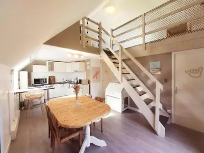 Cuisine ou kitchenette dans l'établissement Cottage dans les dunes