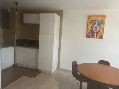 Cuisine ou kitchenette dans l'établissement Appartement 4 personnes rue de la mer