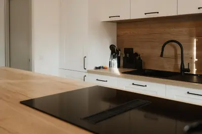 Cuisine ou kitchenette dans l'établissement Le Temps Retrouvé