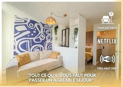 Un ou plusieurs lits dans un hébergement de l'établissement Studio M