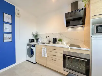 Cuisine ou kitchenette dans l'établissement Studio M