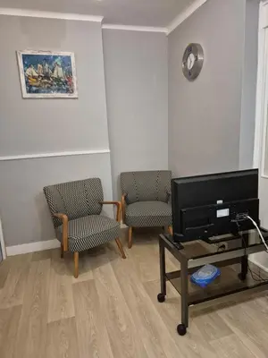 Télévision ou salle de divertissement dans l'établissement Le break en nord Cotentin