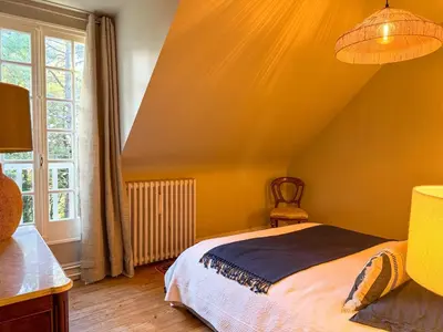 Un ou plusieurs lits dans un hébergement de l'établissement Le Clos des Pins - Maison de campagne - Paisible