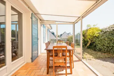 Balcon ou terrasse dans l'établissement Maison Familiale 100m de la mer