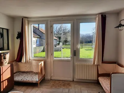 Coin salon dans l'établissement La Martine Petfriendly