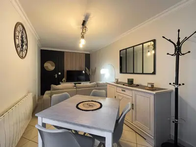 Cuisine ou kitchenette dans l'établissement Le Duplex appartement proche de la Cathédrale