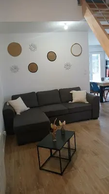 Coin salon dans l'établissement Gite du marais