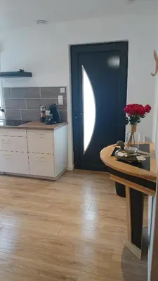 Cuisine ou kitchenette dans l'établissement Gite du marais