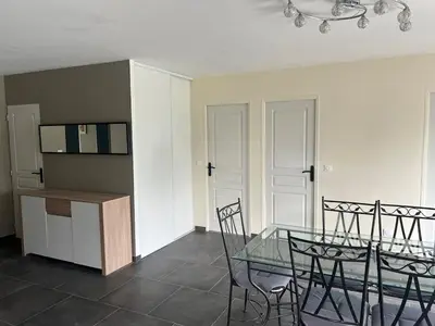Cuisine ou kitchenette dans l'établissement Normandy lodges