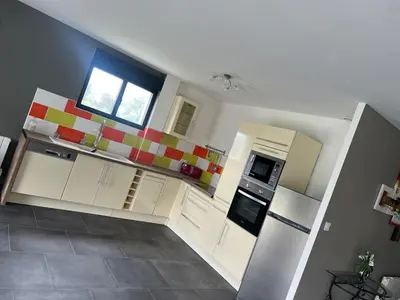 Cuisine ou kitchenette dans l'établissement Normandy lodges