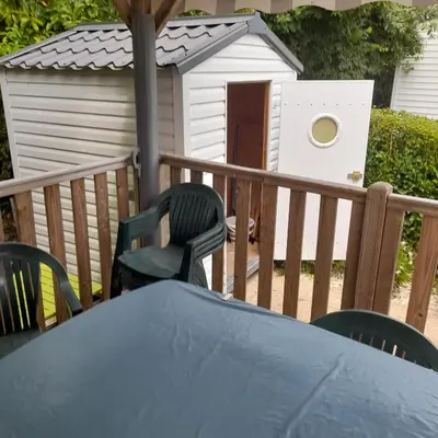 Balcon ou terrasse dans l'établissement Mobilhome 4 personnes