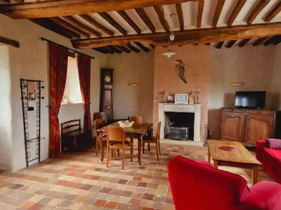 Télévision ou salle de divertissement dans l'établissement Holiday Home Le domaine des roseraies- Unterkunft Flaubert by Interhome