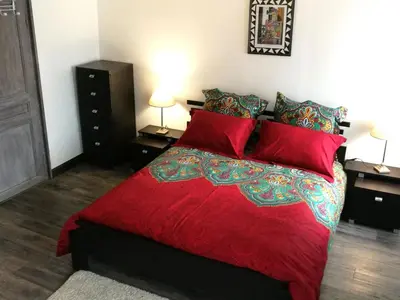 Un ou plusieurs lits dans un hébergement de l'établissement Holiday Home Ferienvilla Das Haus Louise by Interhome