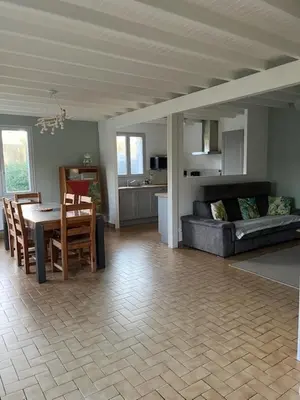 Cuisine ou kitchenette dans l'établissement Maison au bord du havre et proche mer