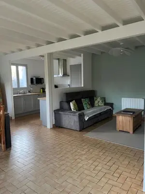 Cuisine ou kitchenette dans l'établissement Maison au bord du havre et proche mer