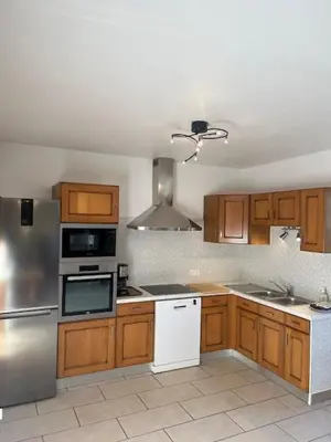 Cuisine ou kitchenette dans l'établissement Gîte Le Douaire 6 personnes