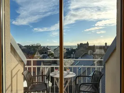 Balcon ou terrasse dans l'établissement Le Cap -Vue mer & port - Appartement tout confort