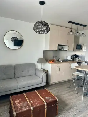 Cuisine ou kitchenette dans l'établissement Le cocon marin