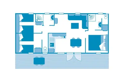 Plan de l'établissement Cottage Nautilus 6p 3Bdrms AirConPremium