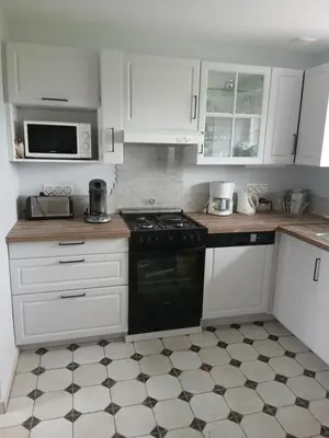 Cuisine ou kitchenette dans l'établissement gite en baie du mont saint michel
