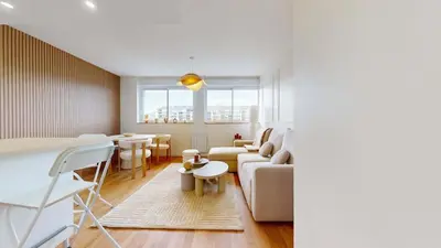 Coin salon dans l'établissement Vue sur le Port de Caen Appartement Premium