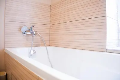 Salle de bains dans l'établissement Le Bleu de l'écume - Waterfront Suite