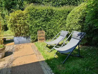Jardin de l'établissement Gite d'Aure sur mer