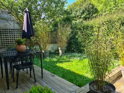 Jardin de l'établissement Gite d'Aure sur mer