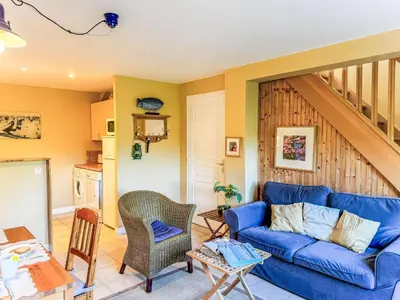 Coin salon dans l'établissement Apartment Gîte Le Bisquin by Interhome