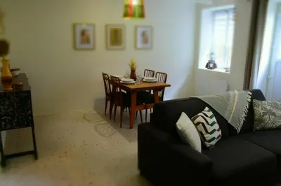 Coin salon dans l'établissement Maison de pêcheur rénovée à deux pas du port
