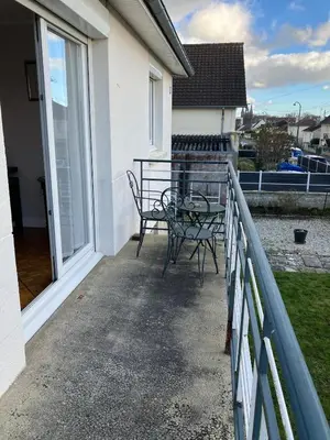 Balcon ou terrasse dans l'établissement maison individuelle, familiale et spacieuse