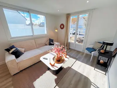 Coin salon dans l'établissement La brise au pied de la plage