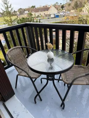 Balcon ou terrasse dans l'établissement Appartement duplex VARAVILLE