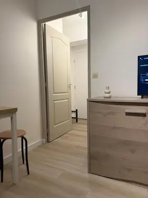 Télévision ou salle de divertissement dans l'établissement Renovated studio Place Saint-Sauveur, Caen city center