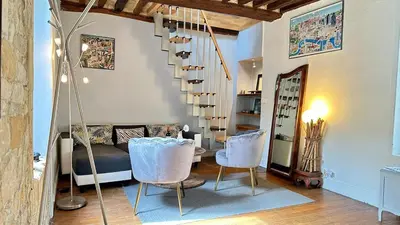 Coin salon dans l'établissement Ancienne dépendance du Duc de Normandie - Château