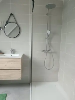 Salle de bains dans l'établissement Les mouettes