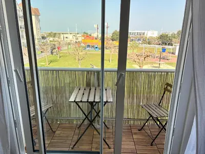 Balcon ou terrasse dans l'établissement Appartement vue mer